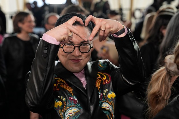 Bowen Yang arrives at the Oscars on Sunday, March 2, 2025, at the Dolby Theatre in Los Angeles. (AP Photo/John Locher)