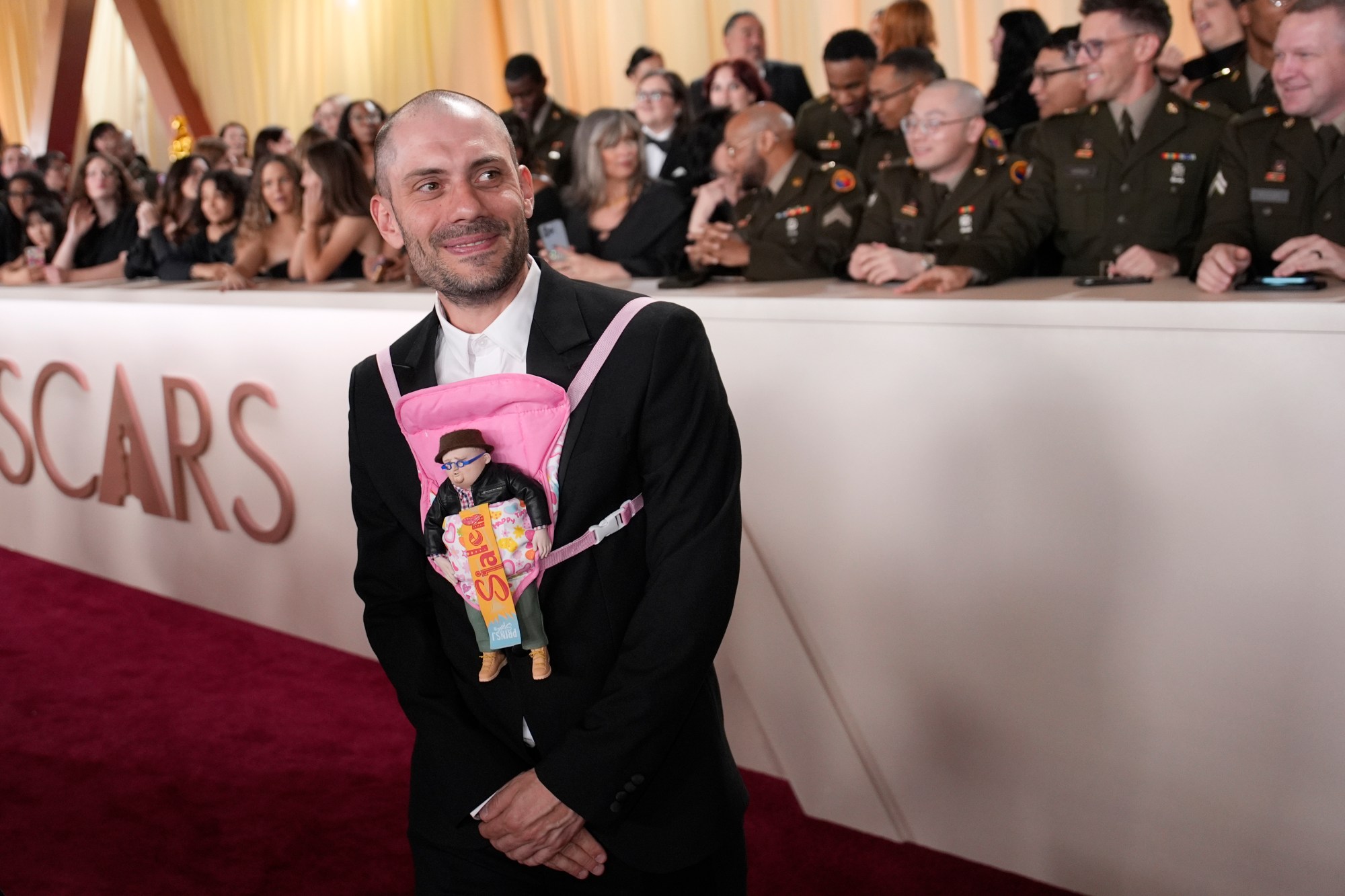 Nicolas Keppens arrives at the Oscars on Sunday, March 2, 2025, at the Dolby Theatre in Los Angeles. (AP Photo/John Locher)
