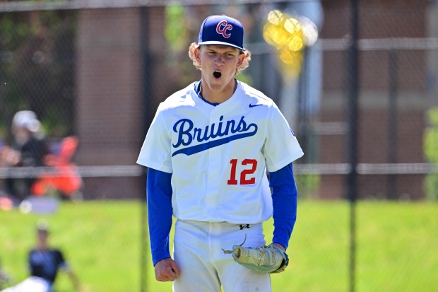 Cherry Creek's Wyatt Rudden reacts winning of the game against Chaparral during Class 5A State Baseball Tournament at All-Star Park in Lakewood, Colorado on Friday, May 24, 2024. Cherry Creek won 8-0. (Photo by Hyoung Chang/The Denver Post)