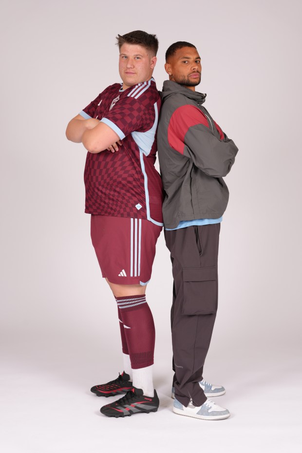 The Colorado Rapids Unified team goalkeeper Colin Underly poses with Rapids goaltender Zack Steffen during media day at Dick's Sporting Goods Park on April 21, 2025, in Commerce City. (Photo by Jack Dempsey, Courtesy of Colorado Rapids)