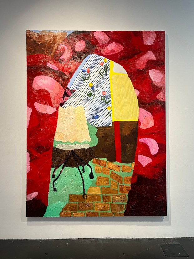 An oil painting from Brooke Pickett's series "What To Eat, What To Drink, What To Leave For Poison," from 2024. (Ray Mark Rinaldi, Special to The Denver Post)